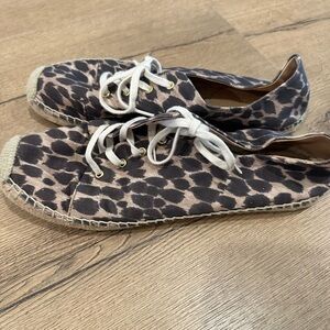 J. Crew Animal Print Espadrille Sneakers